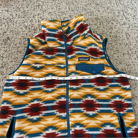 Patagonia Synchilla Aztec Print Fleece Full-Zip Vest Sise Medium - Picture 7 of 9